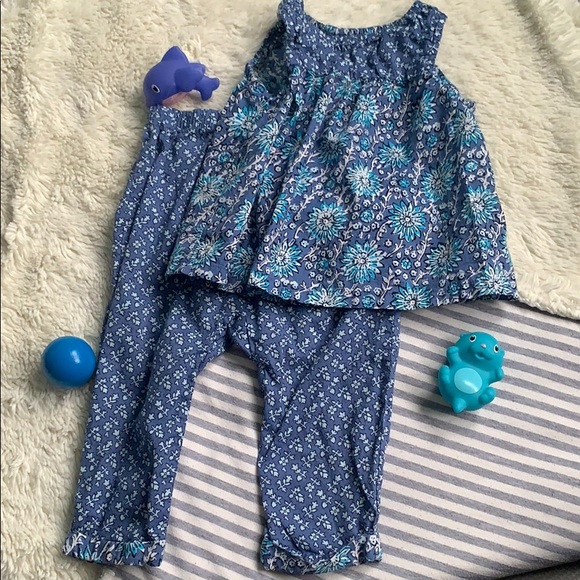Two piece lightweight printed tank and pant set - Picture 1 of 4